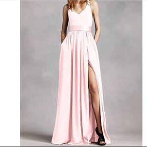 V Neck Halter Gown with Sash
BY VERA WANG